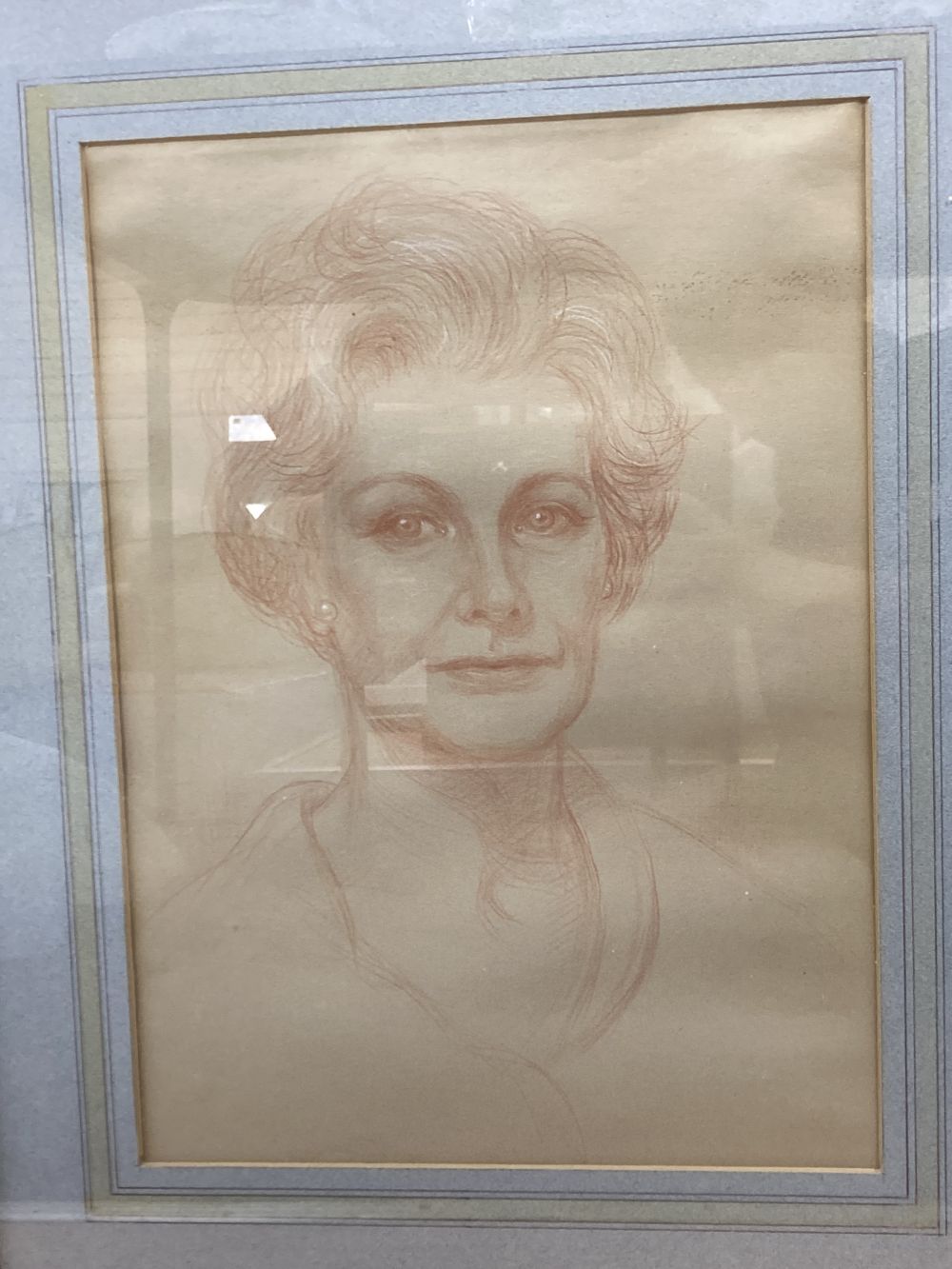 William Rothenstein (1872-1945) and Michael Rothenstein (1908-1993) Sepia chalk study of a woman, initialled and inscribed For her uni